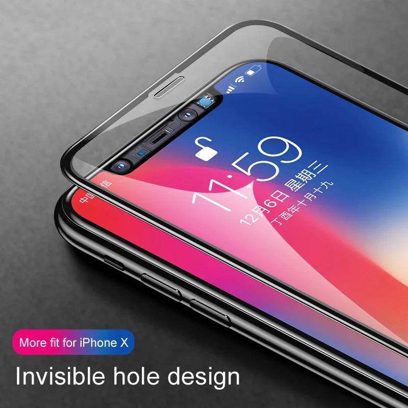 Intereen 5D Полный закаленное Стекло для iPhone X 10 Экран протектор Apple крышка защитная