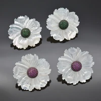 high quality 925 sterling silver lovely japanese country style shell flower shaped zircon stud earrings for young women