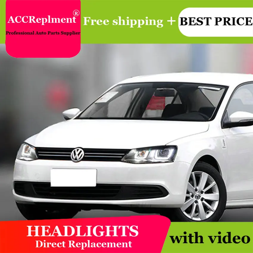 Автомобильный Стайлинг для jetta фар 2011 2014 VW JETTA светодиодный фонарь ангельские