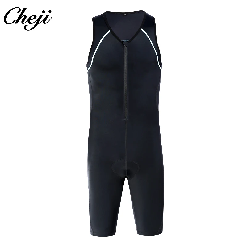 CHEJI Custom Pro триатлон костюм для мужчин и женщин без рукавов Велоспорт Skinsuit с задним