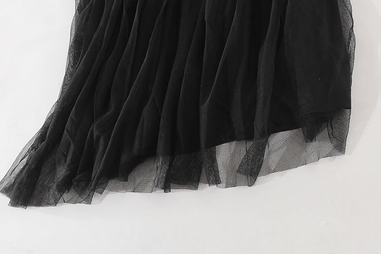 Summer New Women's Sexy Simple V-neck Sling with Chest Pad Splicing Mesh Dress | Женская одежда