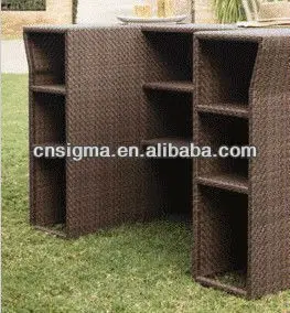 Горячая продажа открытый мебель Смола Плетеный барный столик|wicker bar table|wicker barwicker
