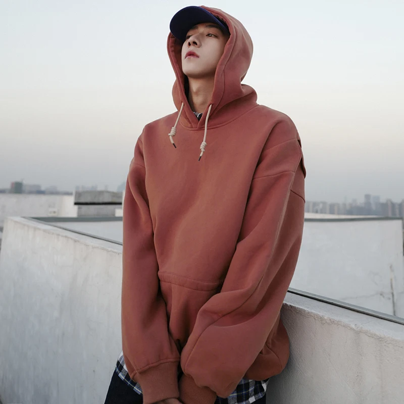 2018 осенняя и зимняя одежда новые плюс бархатные Свободные капюшоном сплошной