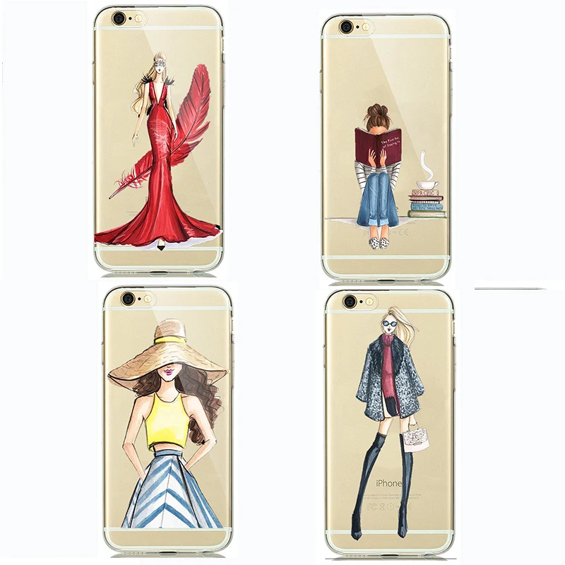 Phone Cases For iPhone 7 8 6 6s 7Plus 8Plus Traveling Girls Design Beautiful Bikini Girl Cover for Apple iphone 5S 5 Case |