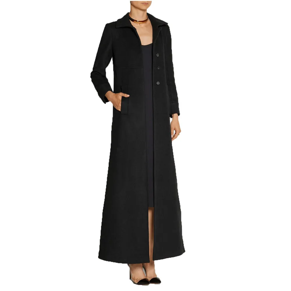 Bettolvis новые модные manteau Femme 2017 осень-зима Для женщин Простые черные лацканы