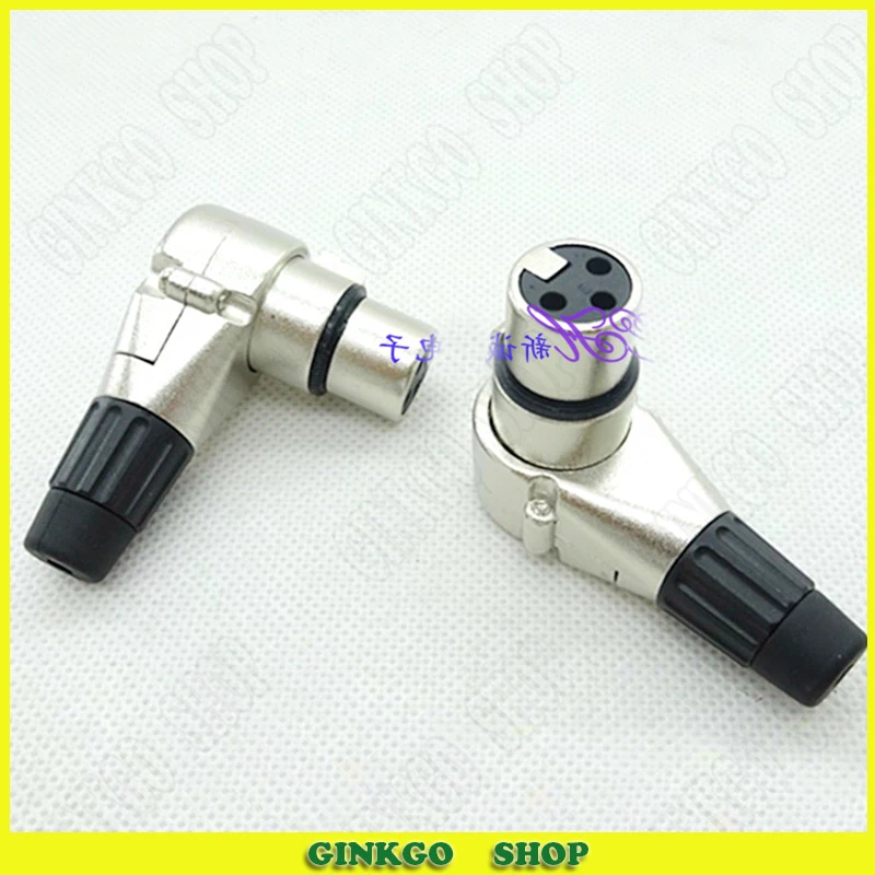 5 шт./лот для LAIHE локоть гнездо 3 Pin XLR гнездовой разъем изогнутого типа