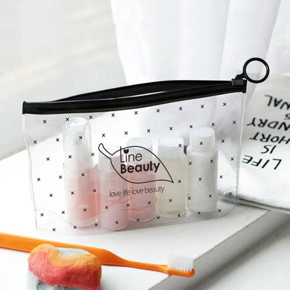 

Travel Cosmetic Bags PVC Waterproof Transparent Women Portable Make Up Bag Toiletry Organizer Storage Makeup Bag Wash Pouch