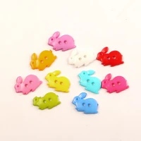 100pcs mixed acrylic rabbit sewing buttons for clothes scrapbooking decorative needlework botone handicraft diy accessories