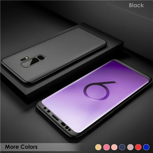 Blavk VBNBV 360 Полный чехол для телефона samsung Galaxy Note 8 9 PC жесткий защитный чехол для samsung S10 Plus S10E S8 S9 S7 Edge - Цвет: Blavk