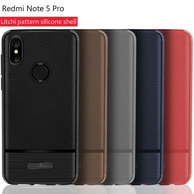 Чехол для Xiaomi Redmi Note 5 Pro чехол s Ksiomi Xiomi кожаный силиконовый мягкий черный