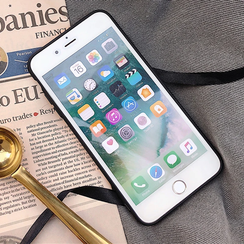 Отсутствие Забавный мальчик телефон чехлы для iphone 7 модные мягкие IMD письма чехол