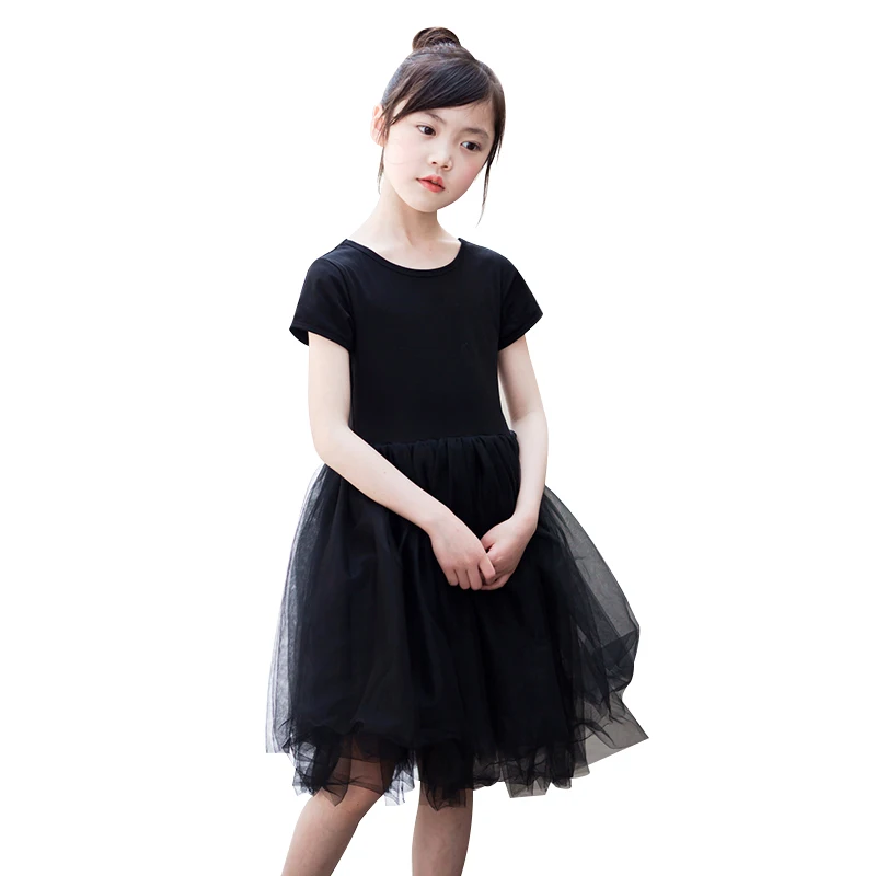 2019 Kids Girls Summer Dresses Princess Dancing Dress Black Teenage Party 8 10 12 14 15 Years Vestido Infantil Sukienki | Детская одежда