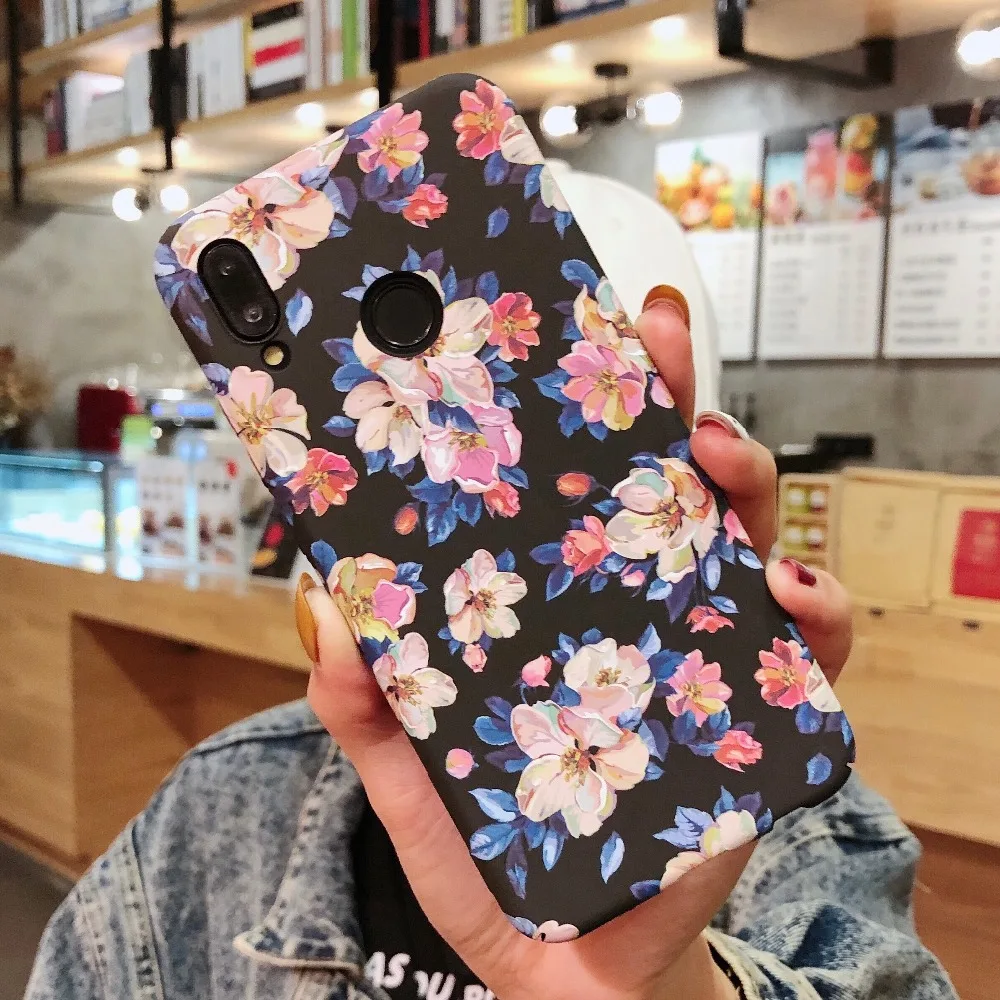Luminou цветок Чехлы для Xiaomi 8 6X A2 Pocophone F1 Жесткий Корпус Redmi Note 5 Примечание Pro матовый