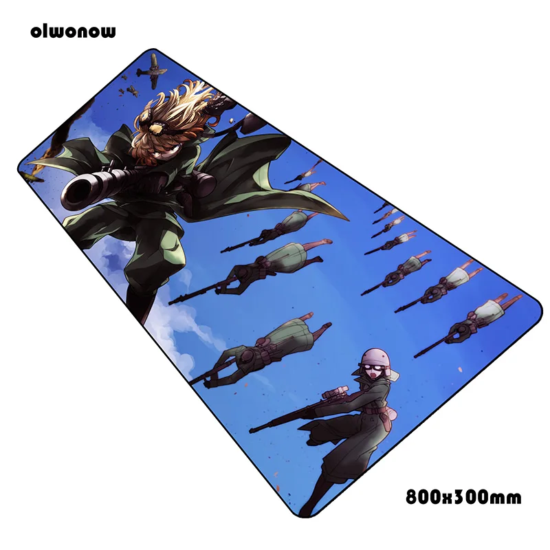 Youjo senki коврик для мыши очаровательны коврик для мышь Notbook коврик для компьютерной лучший игровой коврик геймер ноутбука 80x30 см, коврик для мышки
