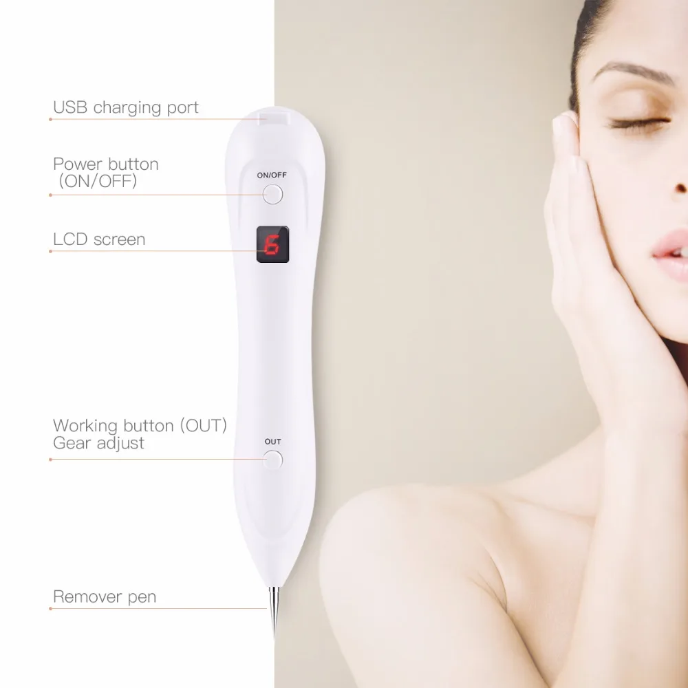 Xpreen Rechargeable Mole Freckle Dark Spots Tattoo Wart Removal Pen Skin Tag Spot Eraser Pro Beauty Sweep Kit |