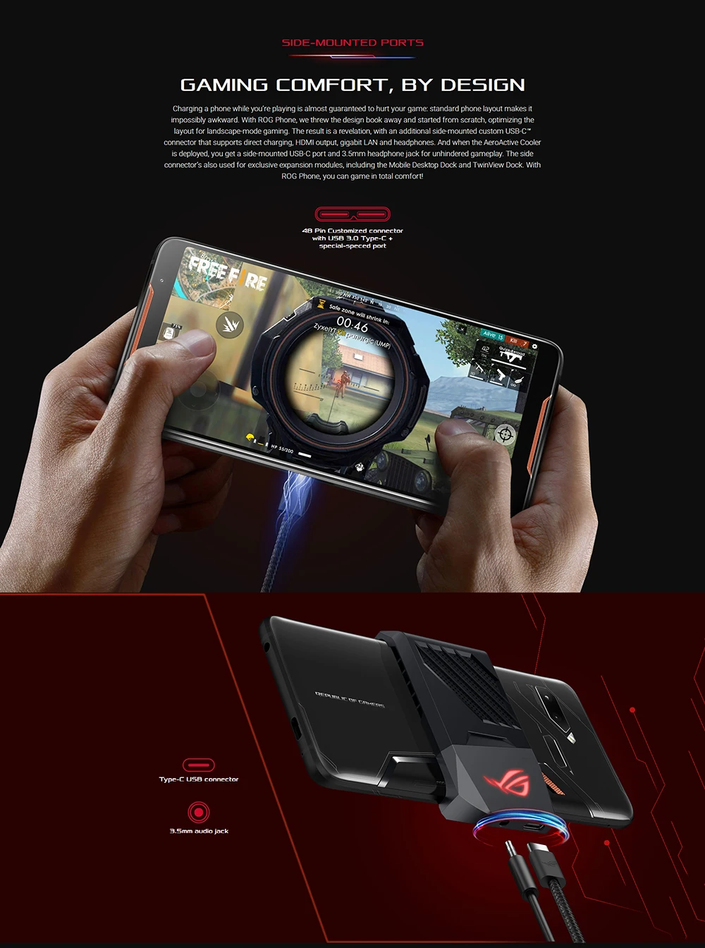ASUS ROG Phone ZS600KL 8 ГБ ОЗУ 512 Гб ПЗУ игровой телефон Snapdragon 845 2,96 ГГц 6," AMOLED экран Android 8,1 смартфон 4000 мАч