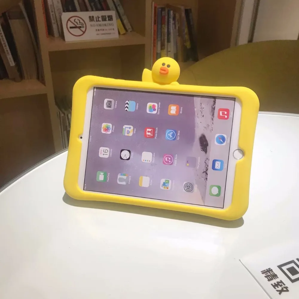 Duck чехол для iPad Pro 9,7 10,5 11 чехол для планшета для iPad 2/3/4 Air 1 2 Mini 1 2 3 4 Мягкий силиконовый чехол-подставка+ ручка