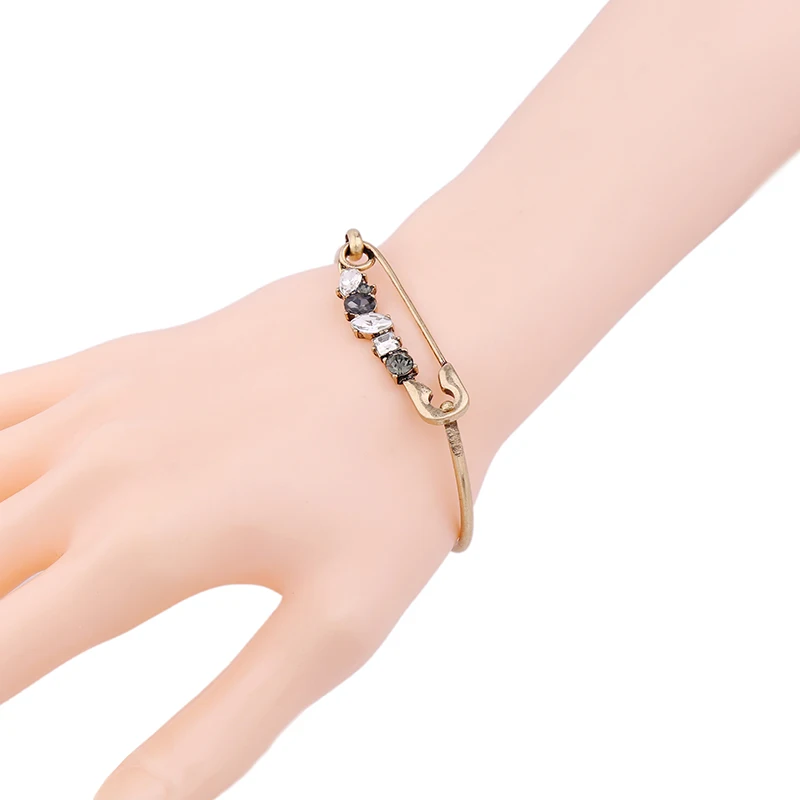 Персонализированные Стекло инкрустация Булавки браслет для Для женщин античное