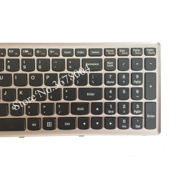 Новая клавиатура US для ноутбука Lenovo Ideapad Z500 Z500A Z500G P500 с серебристой рамкой без