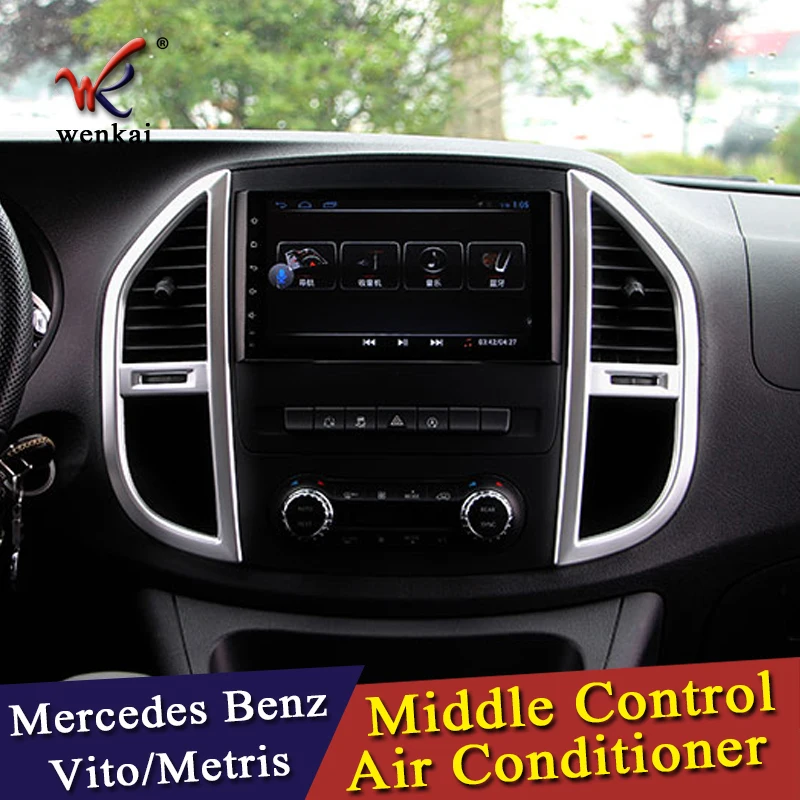 

Accessories For Mercedes Benz Vito W447 2014-2017 Middle Control Air Conditioner AC Outlet Vent Overlay Cover Panel Kit Trim