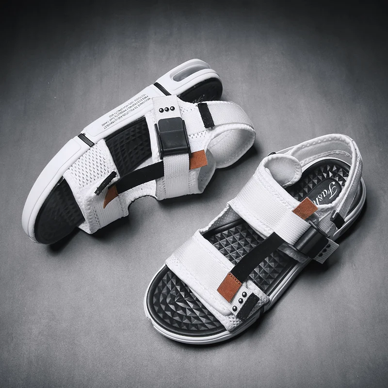 Модные мужские пляжные и уличные сандалии коллекция 2018 года Летняя обувь римская