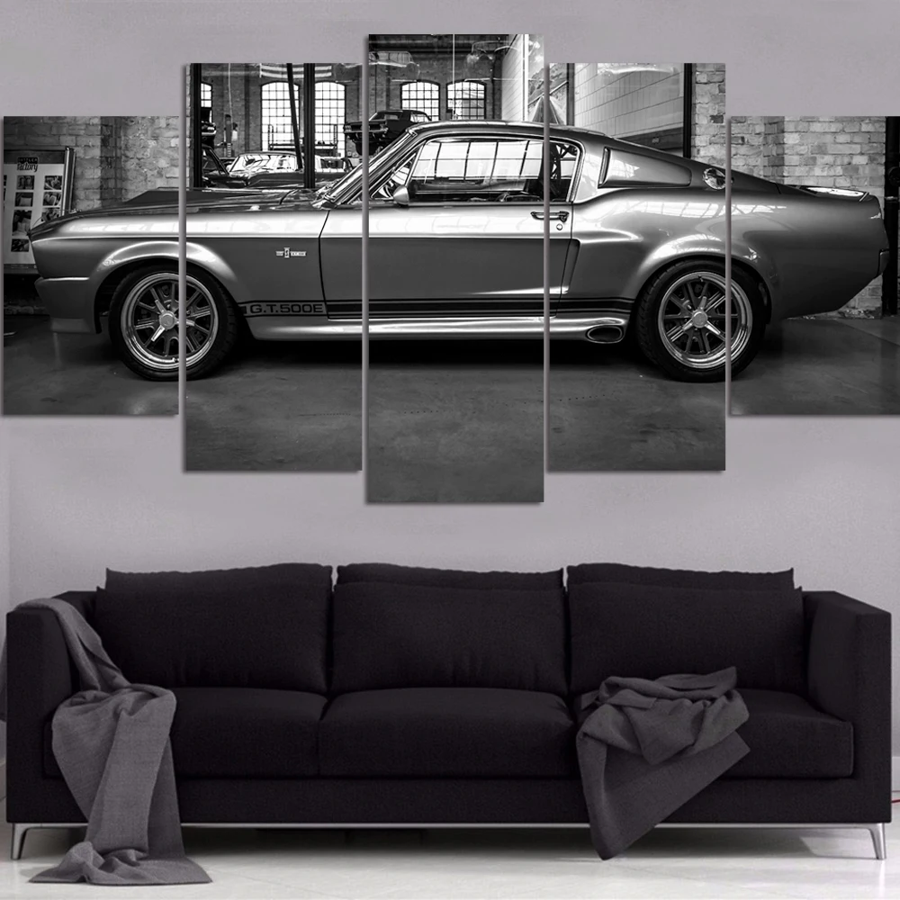 HD печатная Живопись 5P Настенный декор FORD MUSTANG GT500 ELEANOR набор холста Картина на