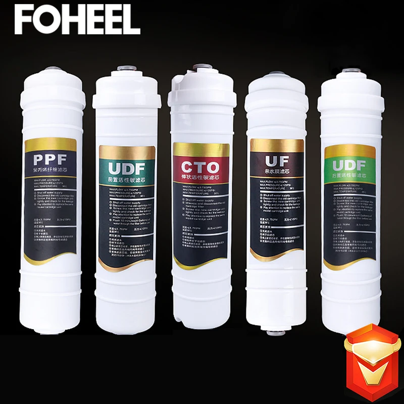 FOHEEL фильтр для воды набор PPF UDF CTO UF UDF фильтр для Кухня 5-ти ступенчатый фильтр для воды очиститель лечения обратного осмоса Системы
