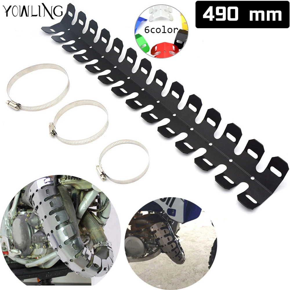 

For Yamaha Kawasaki BMW Ducati Suzuki RMZ250 RMZ450 DRZ400S Motorcycle Exhaust Pipe Leg Protector Heat Shield Cover Dirt Bike