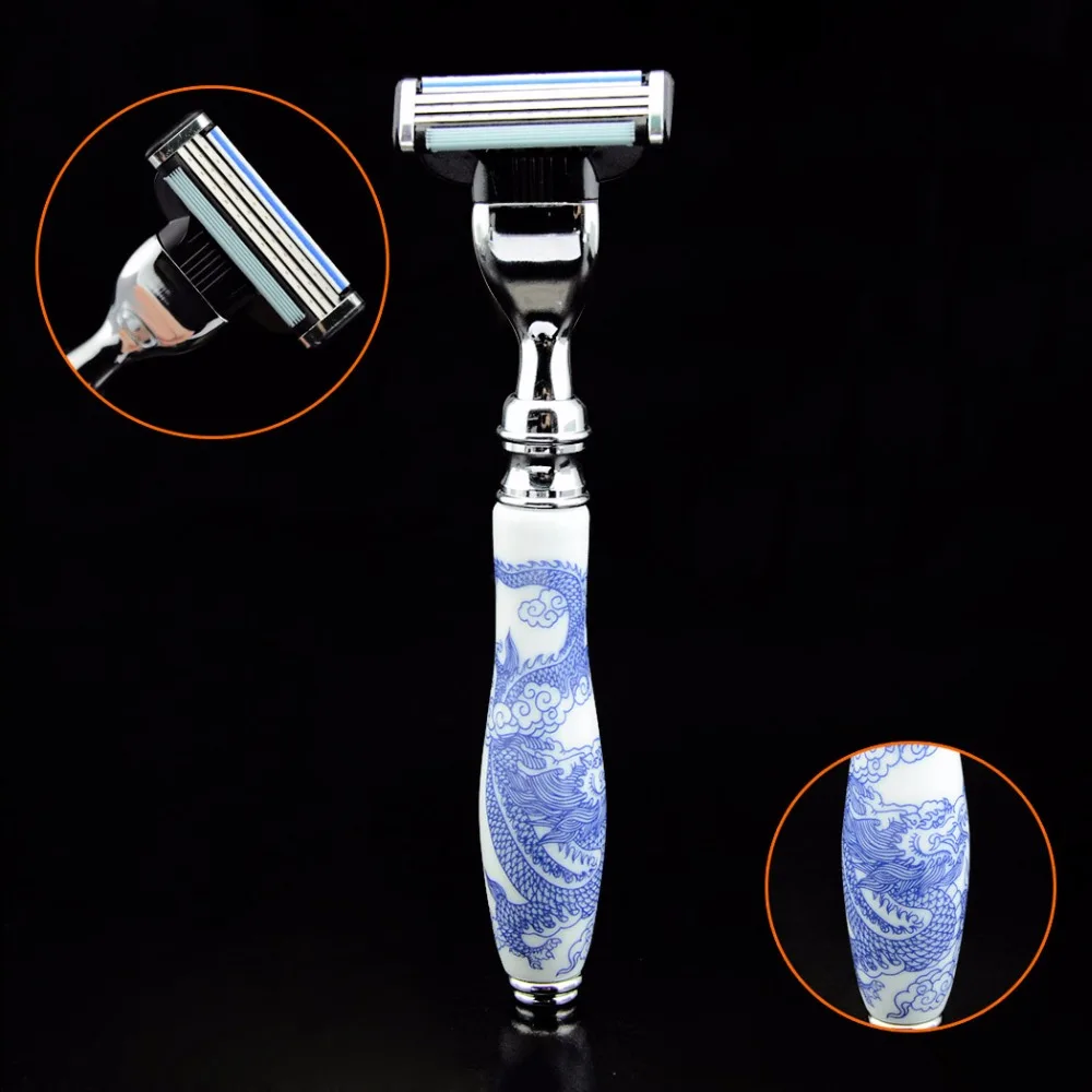 Бритья Руководство Бритвы Бритва Заправка Картридж Керамический Дракон Шаблон