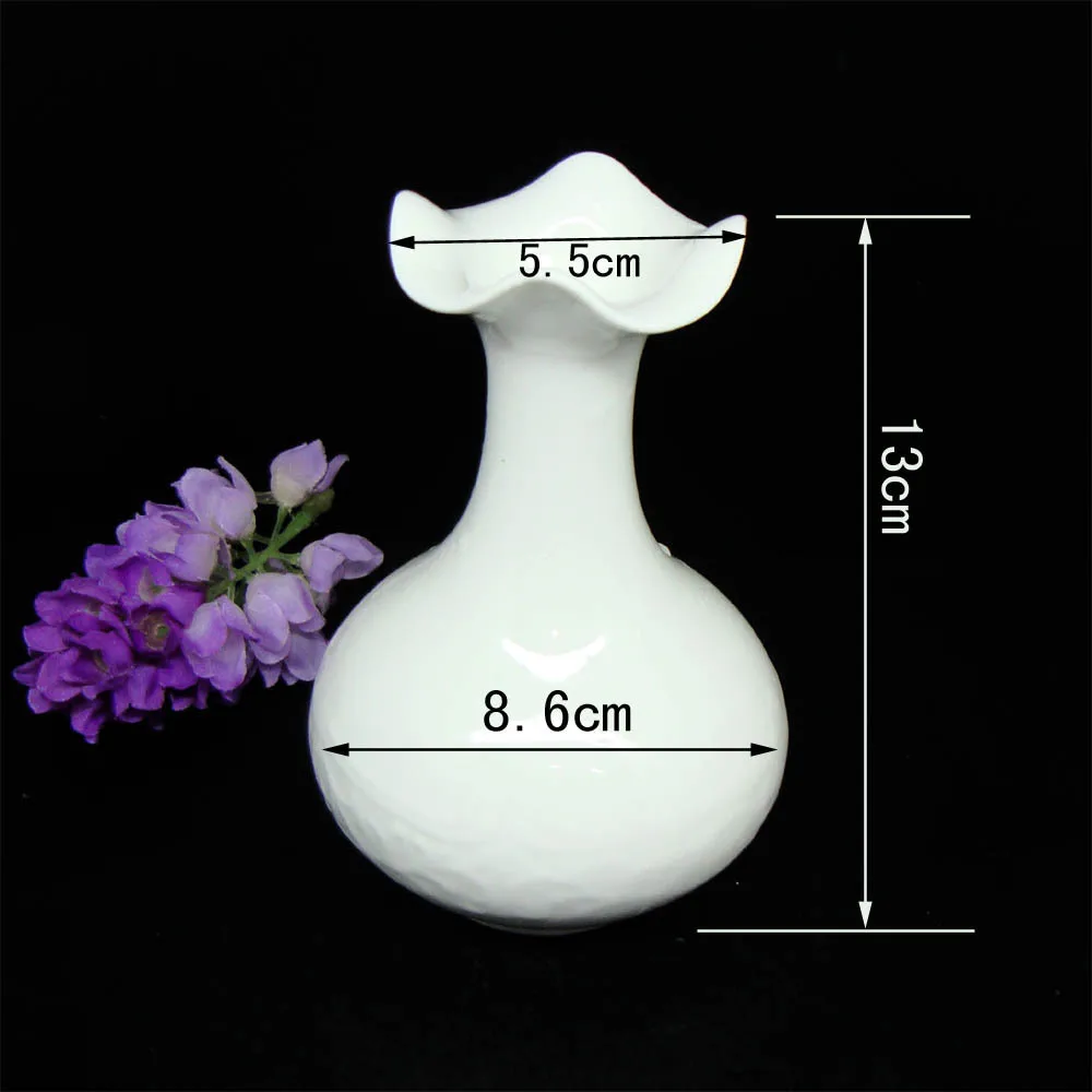 Классическая китайская керамическая мини белая Цветочная ваза фарфоровое