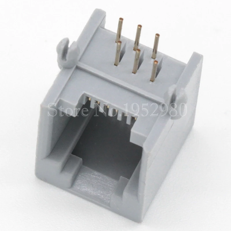 20 шт./лот RJ45 сетевой разъем Ethernet 6P6C серый Glod 6 контактов | Строительство и ремонт