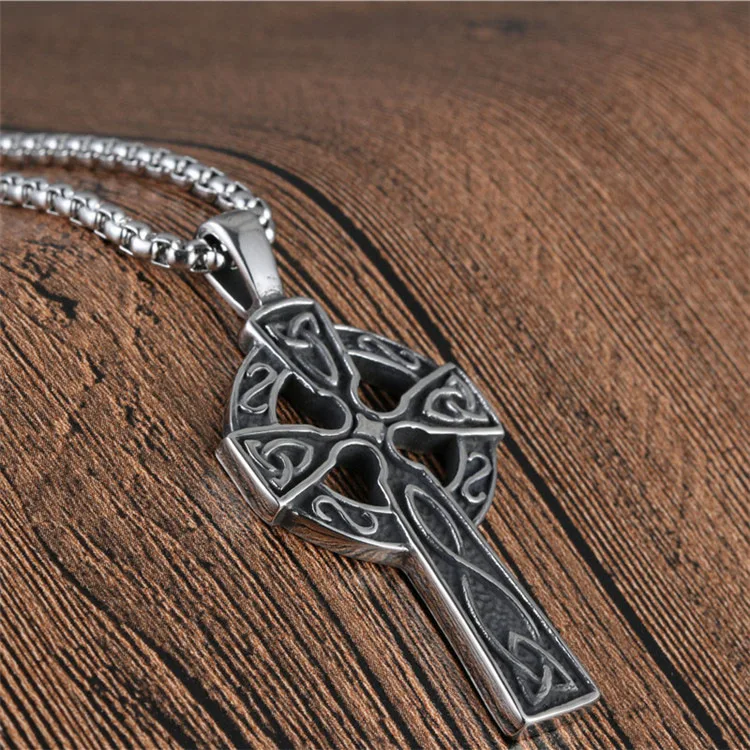 Христианские Украшения Золото Цвет Нержавеющая сталь Triquetra Викинг тройной Рог Odin