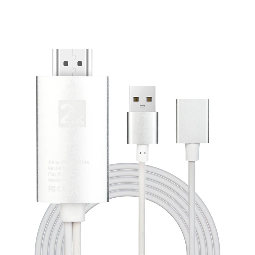 2K 1080P iOS зеркало для экрана телефона подключение к ТВ AV адаптер HDMI видео кабель