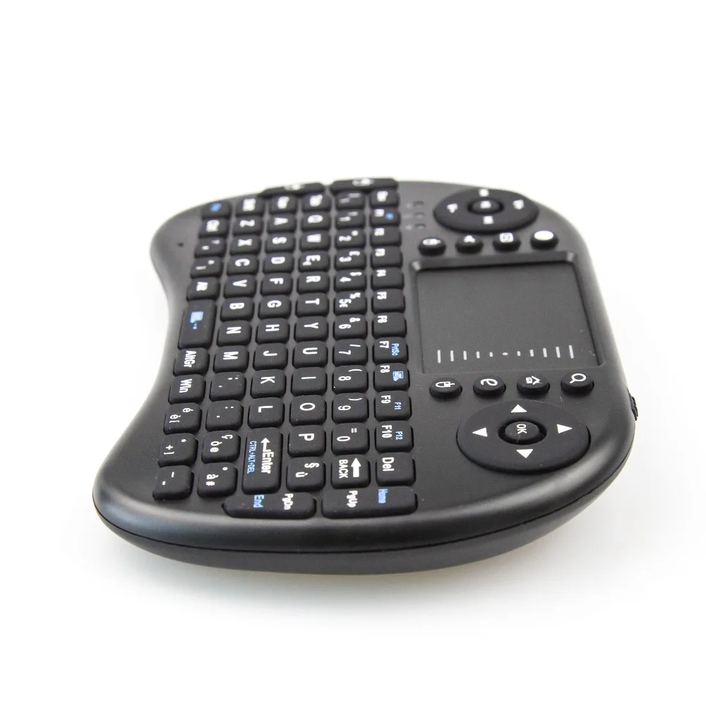 Mini Wireless Keyboard with Russian English Hebrew Spanish Air Mouse 92 keys USB +Touchpad For Android TV BOX PC Laptop | Компьютеры и