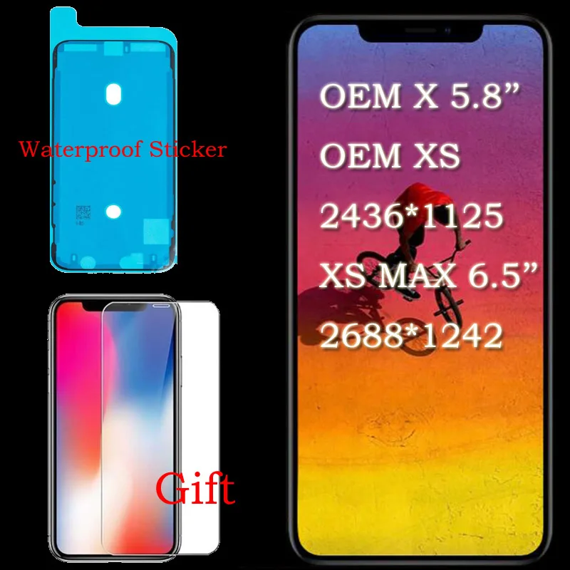 Новый OEM OLED LCD дисплей Замена 3D дигитайзер сенсорный экран для iphone 11 11PRO PRO MAX X XS XR ЖК