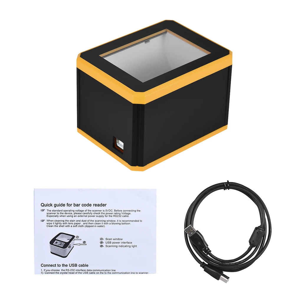 Универсальный сканер штрих-кодов Aibecy 1D/2D/QR презентация с интерфейсом USB для