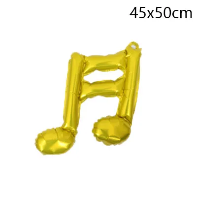 gold double 1 шт./лот, музыкальные ноты из фольги, майларовые воздушные шары, товары для дня рождения, надувные шары, свадебные украшения, принадлежности - Цвет: gold double