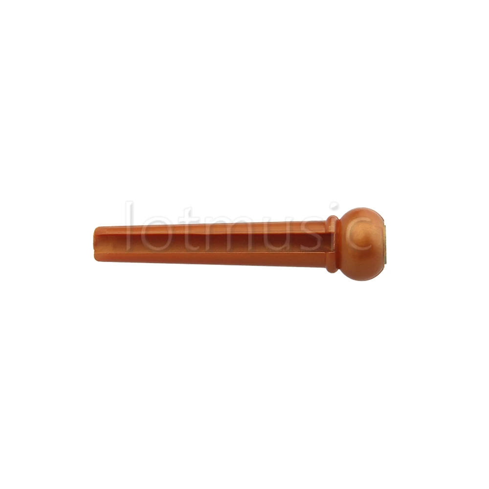 120*Acoustic Guitar Bridge Pin W/Abalone Dot Brass Circle Skirt Plastics Slotted | Спорт и развлечения