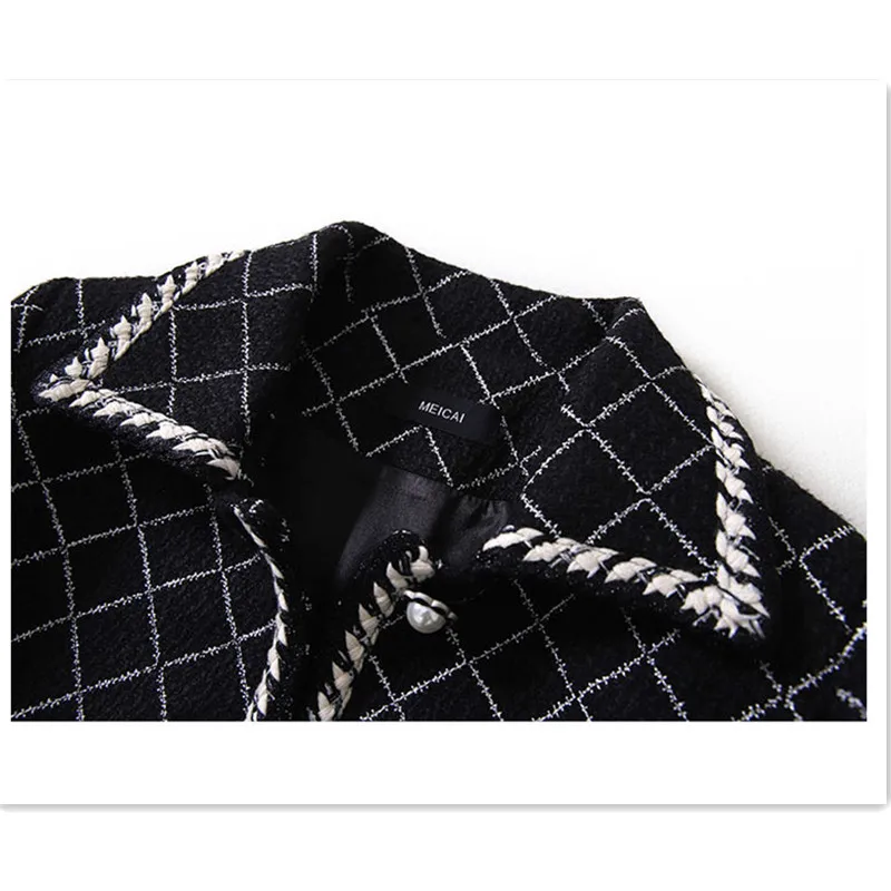 Женское шерстяное пальто ручной работы винтажное твидовое однобортное длинное в