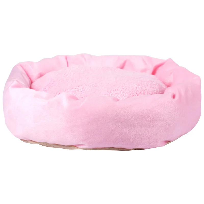 pink HEYPET 1 шт. круглая хлопковая кровать для кошек домик для домашних животных мягкий коврик для кошек кровать для собак для маленьких собак гнездо для кошек зимняя теплая спальная кровать коврик для щенка - Цвет: pink