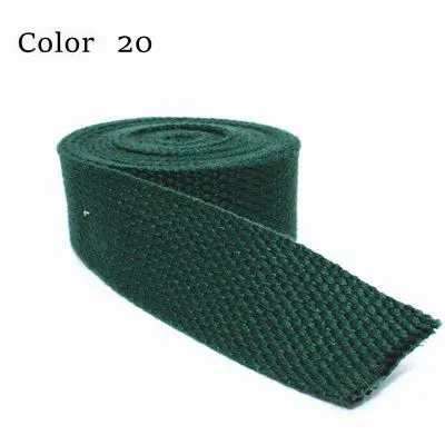 FISHWAVES 20/25/32/38/50MM 5 Yards/lot Colorful Canvas Cotton Ribbon Strap Bag Webbing Backpack Belt Pet Rope DIY Sewing Craft - Цвет: Color 20 as photo