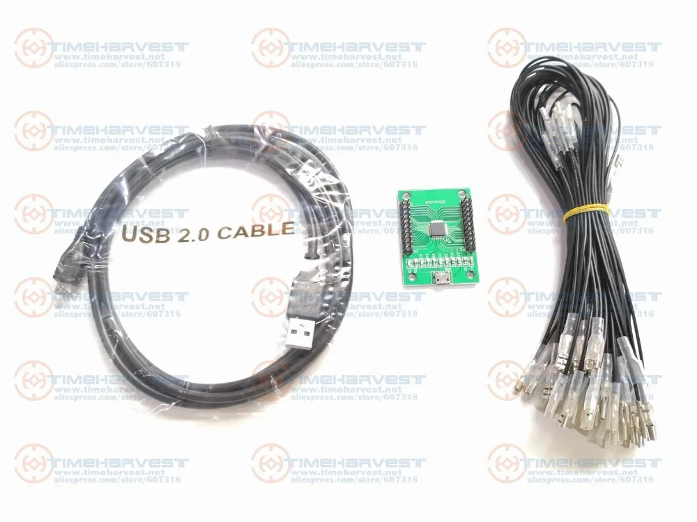 

Высококачественный 2-х игровой USB-контроллер для аркадных игр, аксессуары для кнопок, игровых качалок, аркадный шкаф