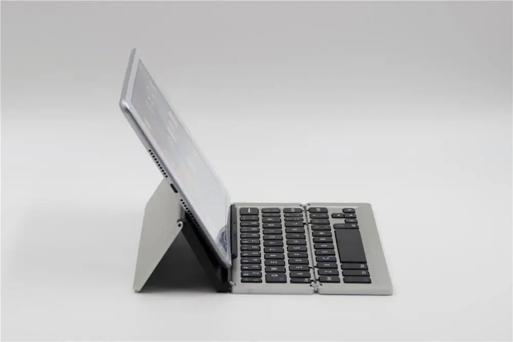 silver Basix Bluetooth складная беспроводная сенсорная клавиатура складная мини-клавиатура для IOS/Android/Windows ipad планшет клавиатура - Цвет: silver