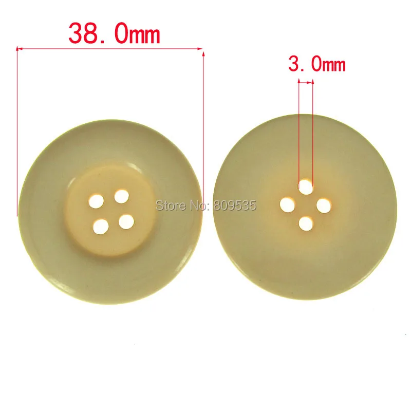 6 шт. 1-1/2 &quot4 отверстия крема смолы Кнопки Большие шитье Ремесло Скрапбукинг для DIY