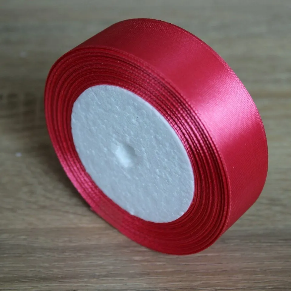 25 мм широкая атласная лента ярдов/упаковка DIY Ручная работа подарочная упаковка