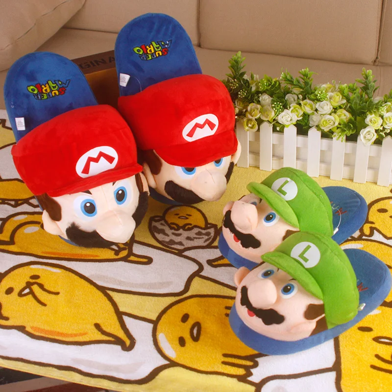 IVYYE/тапочки с героями мультфильмов «Super Mario bros»; зимние теплые шлепанцы; домашняя обувь для кукол; Мягкие плюшевые тапочки с плюшевой подкладкой; подарок унисекс; Новинка