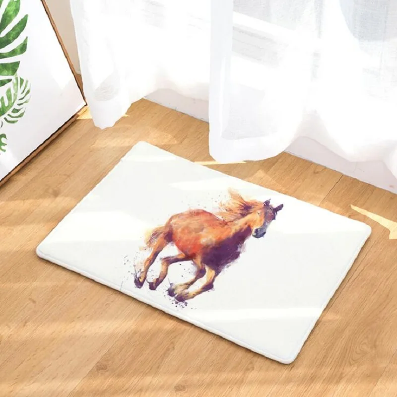 Floor Mat Animals Painting Door Home Decoration Lion Printed Bath Kitchen Carpet Toilet Rug Living Room 50x80cm | Дом и сад