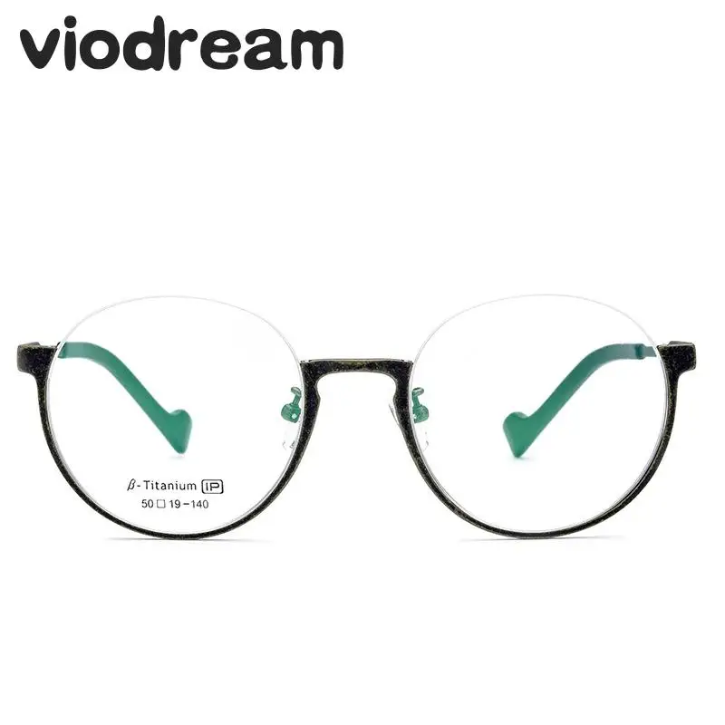 Viodream 100% чистая титановая Ретро оправа для очков с гальваническим покрытием стиль