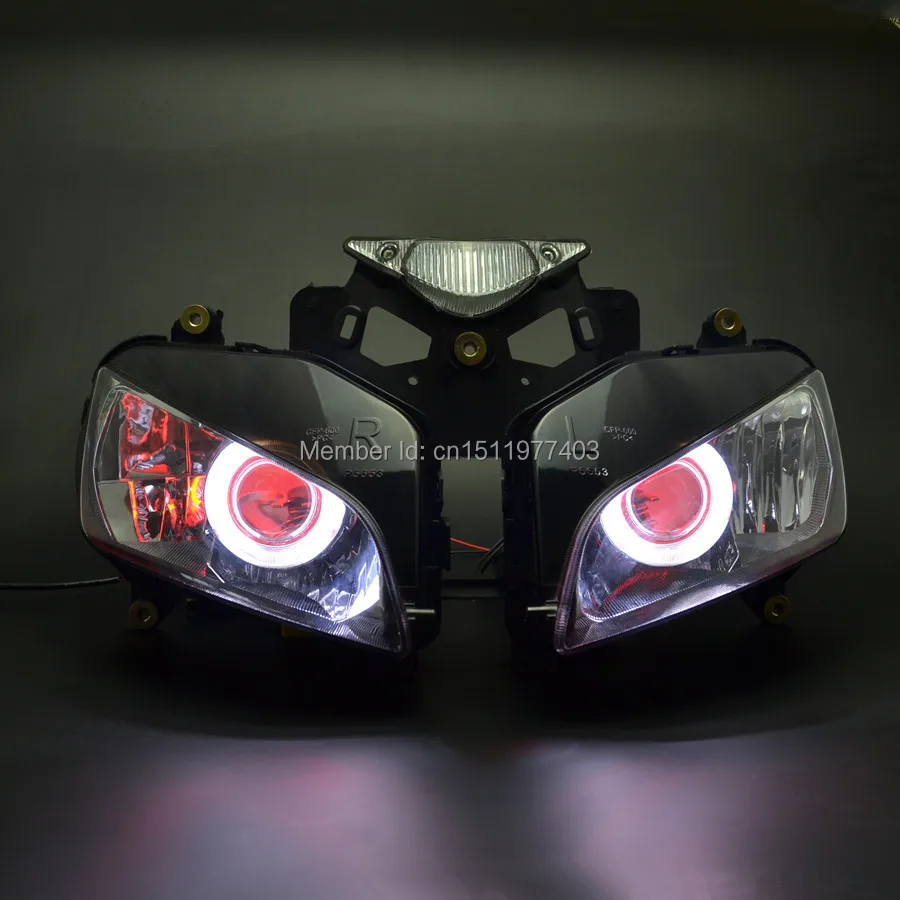 Пользовательские прожекторные фары белые глаза ангела красные демона HID