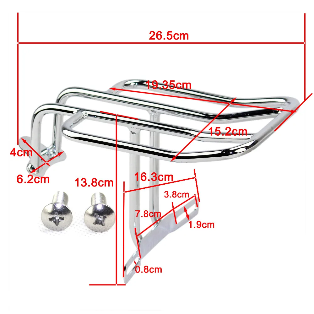 Хромированный стальной трубопровод багажник на заднее крыло для 86 05 Harley Softails FLST